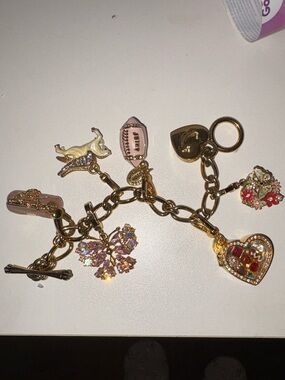 *RARE* Vintage 2008 Juicy Couture Charm Bracelet with Sparkly and Locket Charms